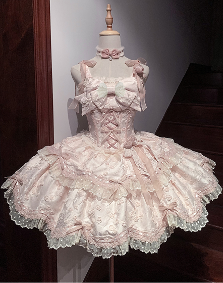 Dreamy Gift Box Lolita Original Design Floral Prelude Everyday Lolita Dress