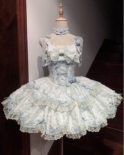 Dreamy Gift Box Lolita Original Design Floral Prelude Everyday Lolita Dress