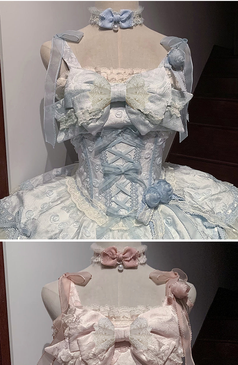 Dreamy Gift Box Lolita Original Design Floral Prelude Everyday Lolita Dress