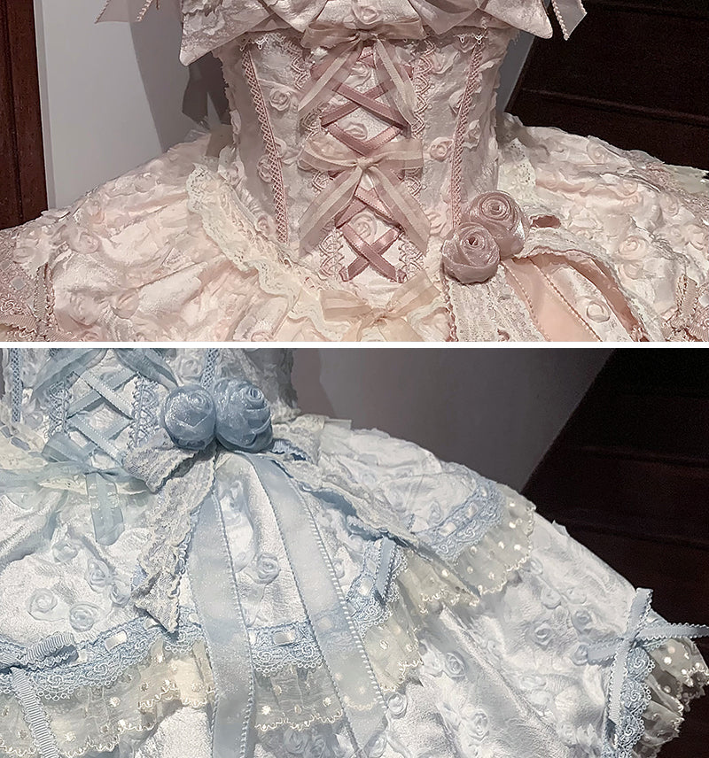 Dreamy Gift Box Lolita Original Design Floral Prelude Everyday Lolita Dress