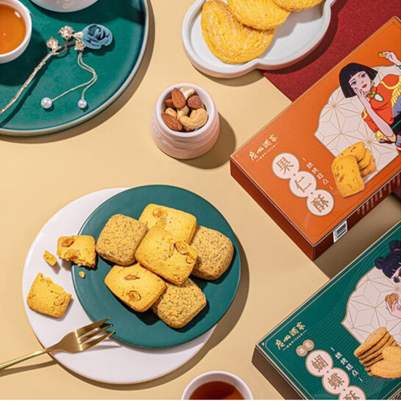 Guangzhou Restaurant Likofu black tea cake 120g Guangdong specialty souvenir Cantonese traditional pastry snacks  广东特产手信广式传统糕点零食