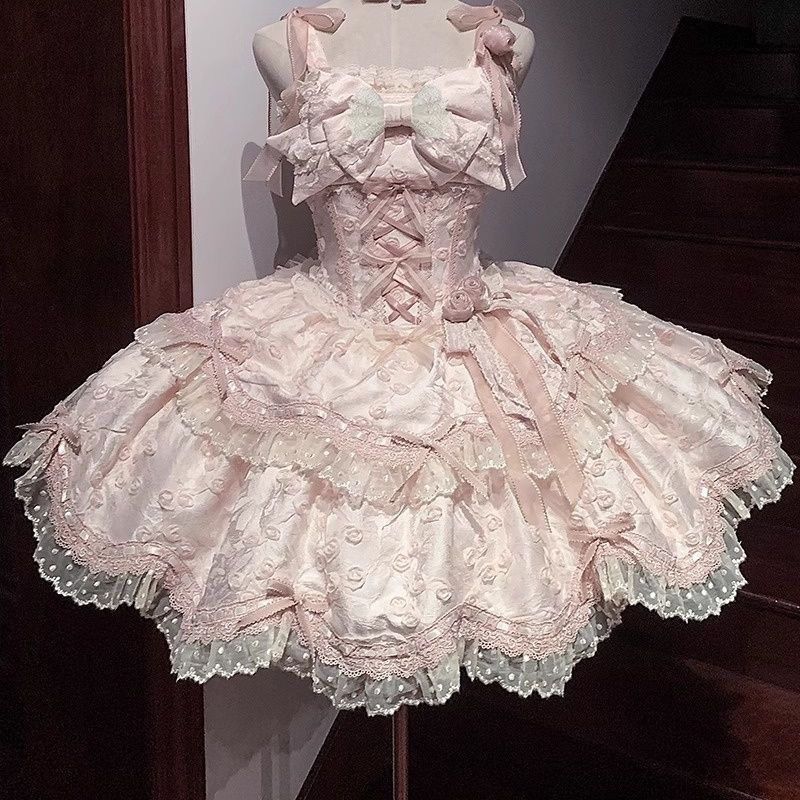 Floral Prelude Jsk Western Dress Everyday Maxi Dress Strappy Princess Lolita