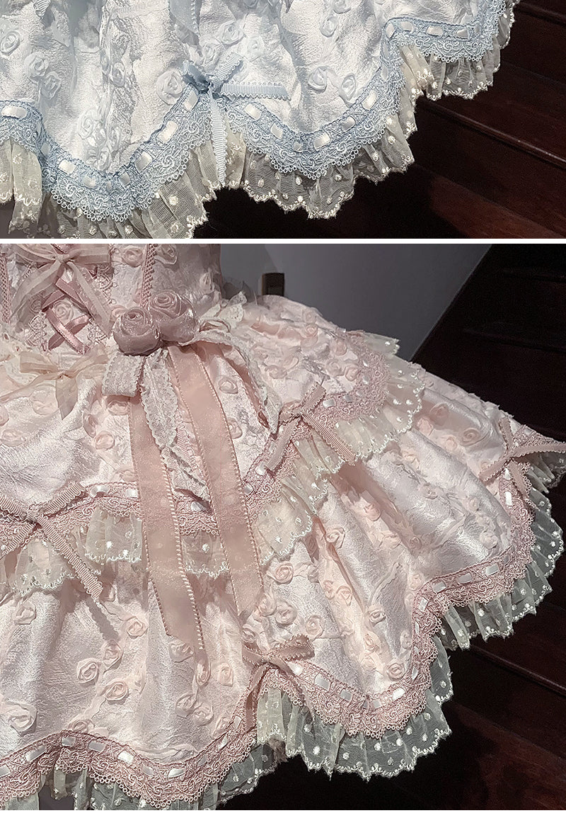 Dreamy Gift Box Lolita Original Design Floral Prelude Everyday Lolita Dress