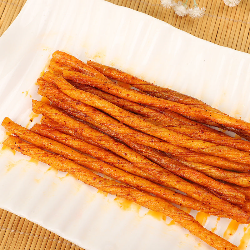 Urban roots, long spicy strips, fun snack food, snacks, office spicy snacks, independent packaging