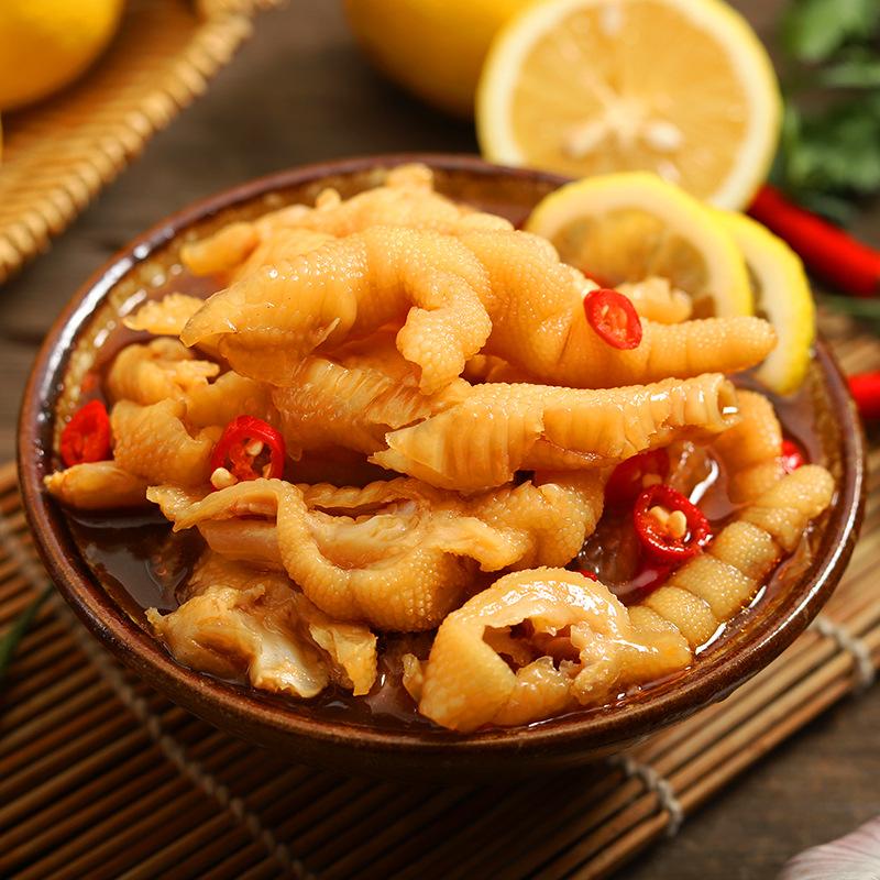 Sour and Spicy Boneless Chicken Feet 200g Box Wholesale Online Popular Spicy Snacks Snacks Lemon Chicken Feet Food